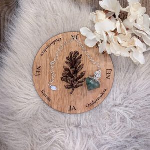 Pendel diamatform grön aventurin