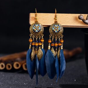 Astorian Native Earring feather blue