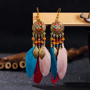 Astorian Native Earring feather multi color