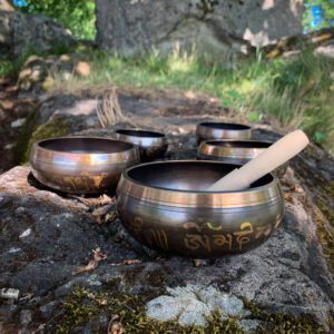 Astorian klangskålar i olika storlekar