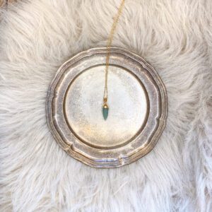 Astorian Halsband hänge spets Grön aventurin