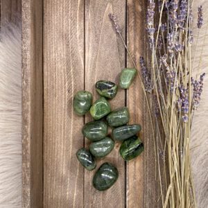 Jade Nefrit Grön Trumlad